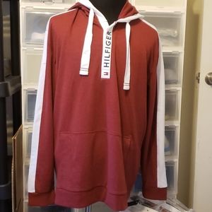 Tommy Hilfiger Hoodie maroon and white XXL